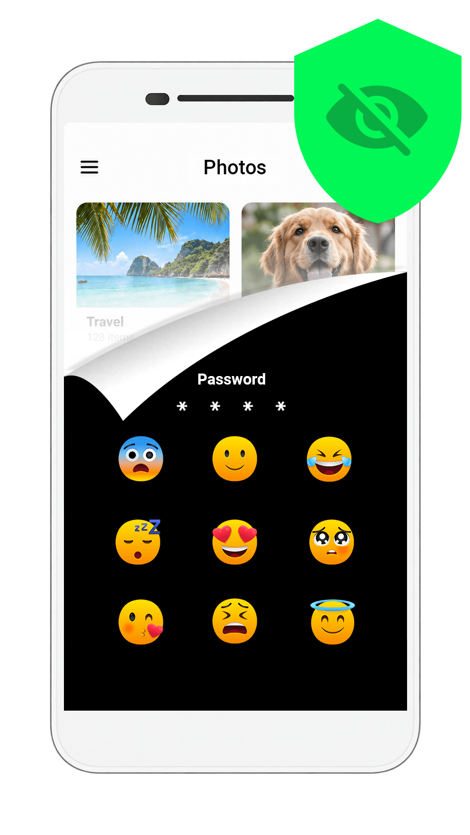 Emoji Lock option for protecting the Photo Lock private vault