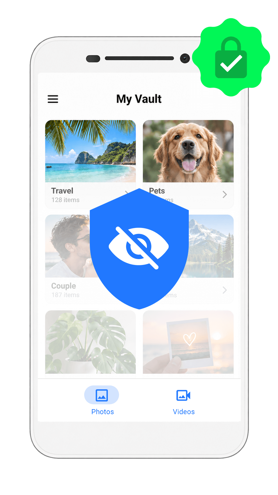 Hide private photos in the Photo Lock vault on Android